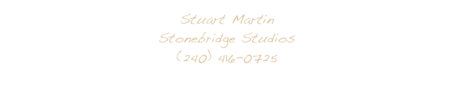 Stuart Martin
Stonebridge Studios
(240) 416-0725
stuart@stonebridgemusic.com